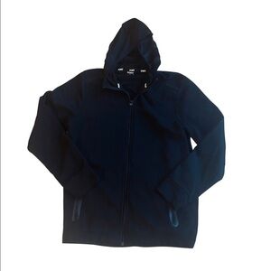 PONY black hoodie with mesh detail on hood size large